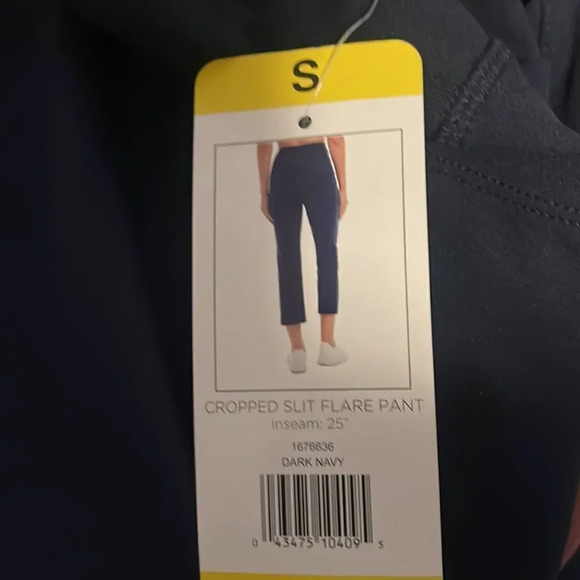 Jockey Ladies Yoga Capri Cropped Slit Flare Stretch Pant Mauve/Nocturne Sz Small - Picture 9 of 9